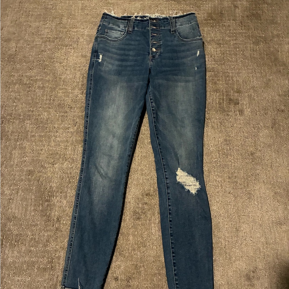 Kut from the Kloth High Rise Distressed Denim Jeans